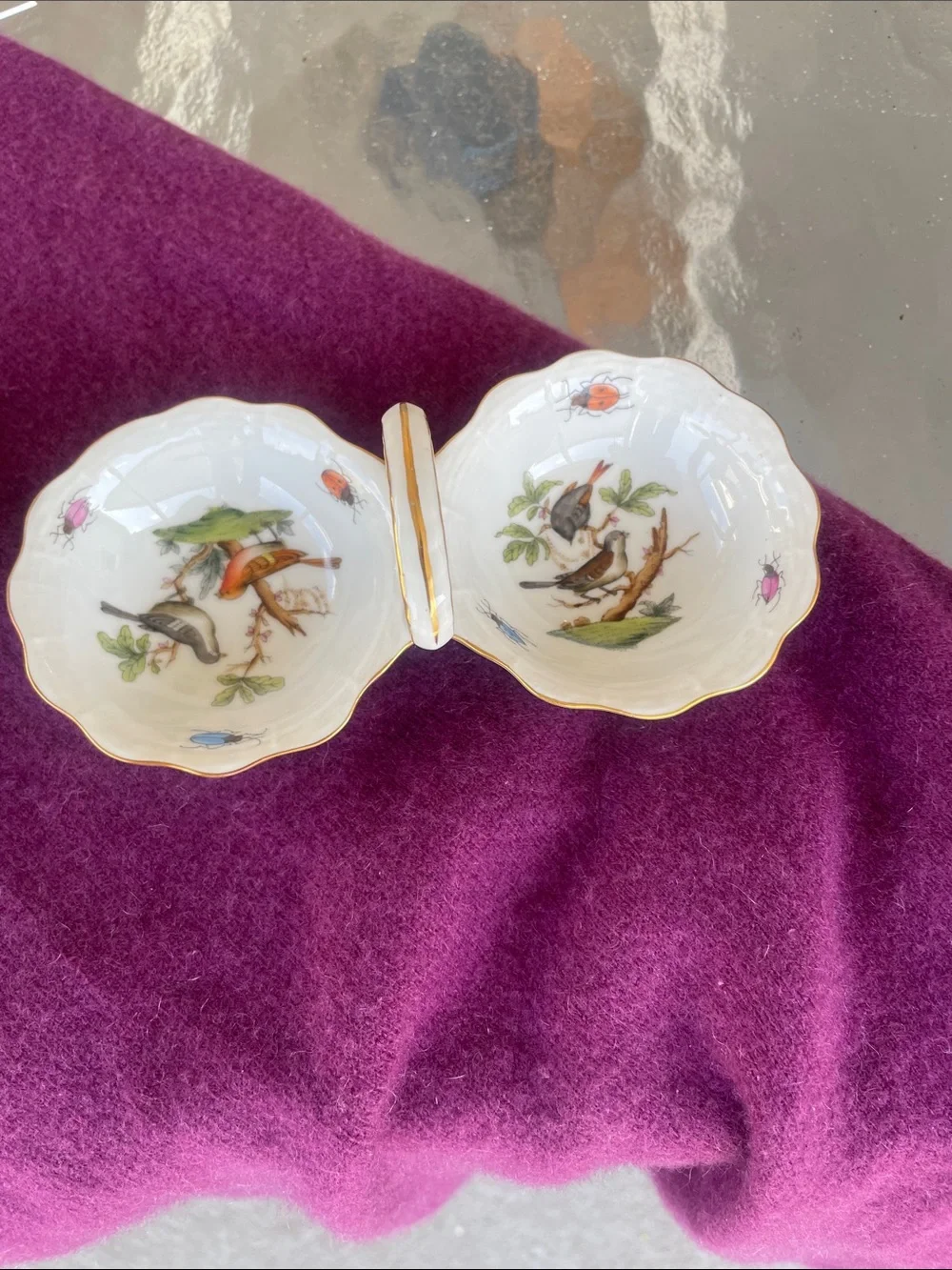 Herend salt/pepper formal dish